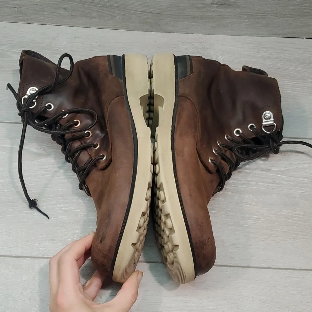 Sorel Mens High Top Leather Waterproof Ankle Lace Up Boots shoes sz 10